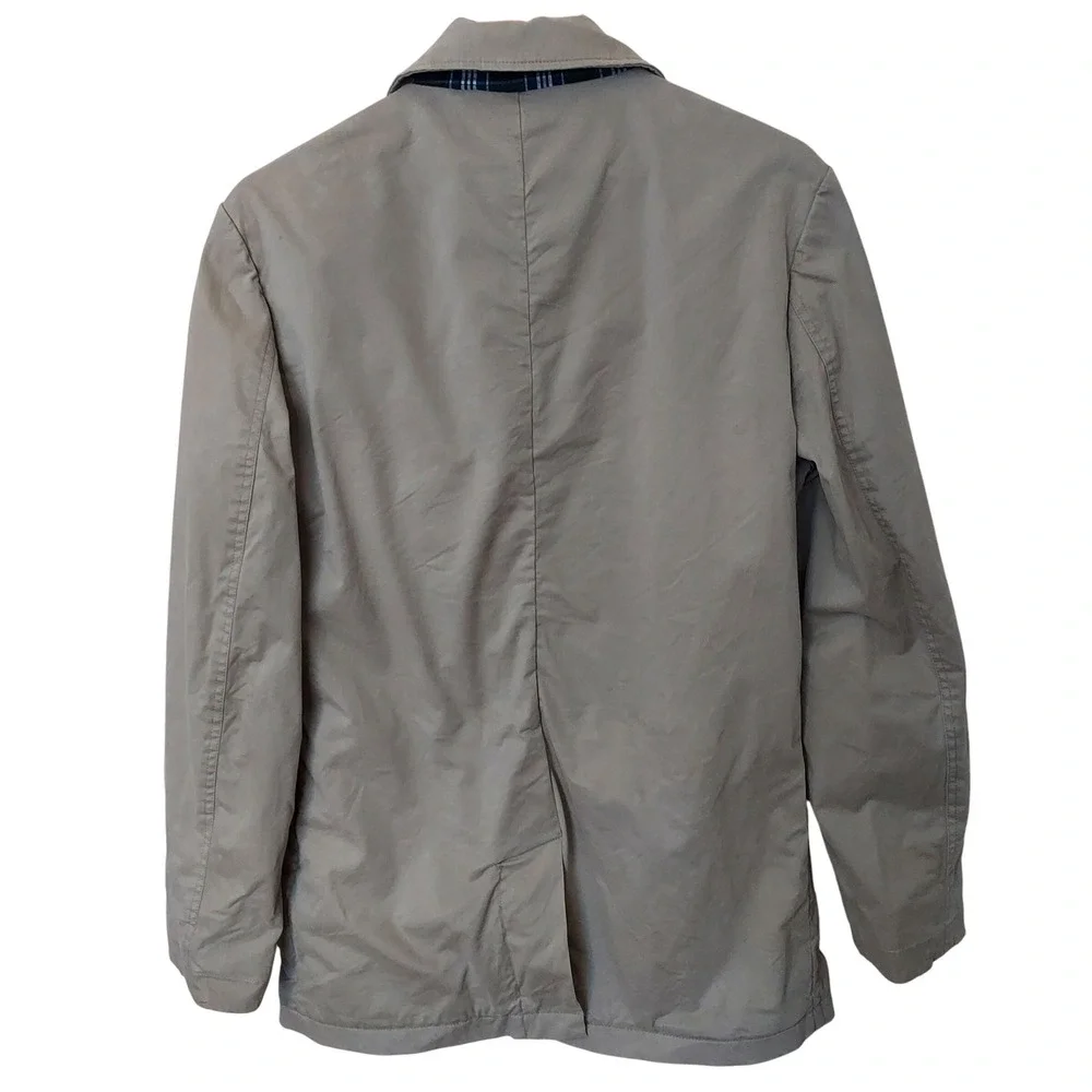 JACHS NEW YORK Mens‎ Tan Lightweight Button Front Trench Coat Jacket L